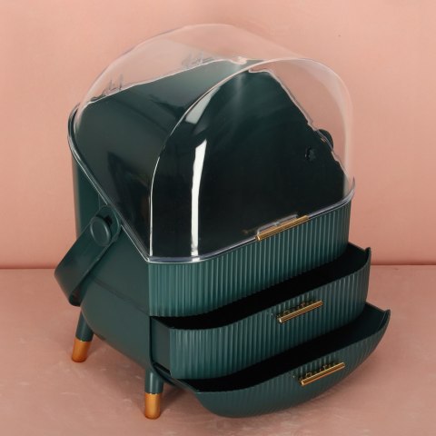 Szkatułka organizer na kosmetyki szafka zielona Kik Sp. z o. o. Sp. k.