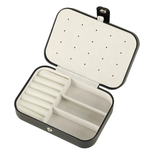 Szkatułka pudełko na biżuterię organizer czarny Kik Sp. z o. o. Sp. k.