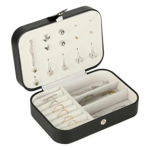 Szkatułka pudełko na biżuterię organizer czarny Kik Sp. z o. o. Sp. k.