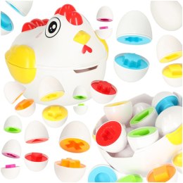 Układanka edukacyjna sorter dopasuj kształty jajka 12 szt. kura Kik Sp. z o. o. Sp. k.