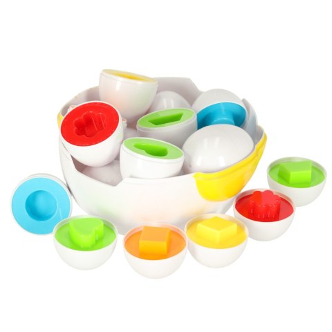 Układanka edukacyjna sorter dopasuj kształty jajka 12 szt. kura Kik Sp. z o. o. Sp. k.