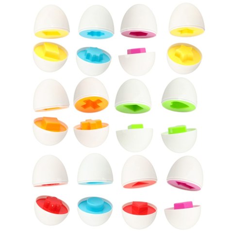 Układanka edukacyjna sorter dopasuj kształty jajka 12 szt. kura Kik Sp. z o. o. Sp. k.