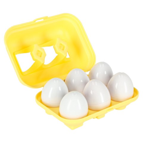 Układanka edukacyjna sorter dopasuj kształty jajka montessori owoce warzywa 6szt Kik Sp. z o. o. Sp. k.