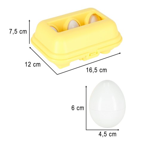 Układanka edukacyjna sorter dopasuj kształty jajka montessori owoce warzywa 6szt Kik Sp. z o. o. Sp. k.