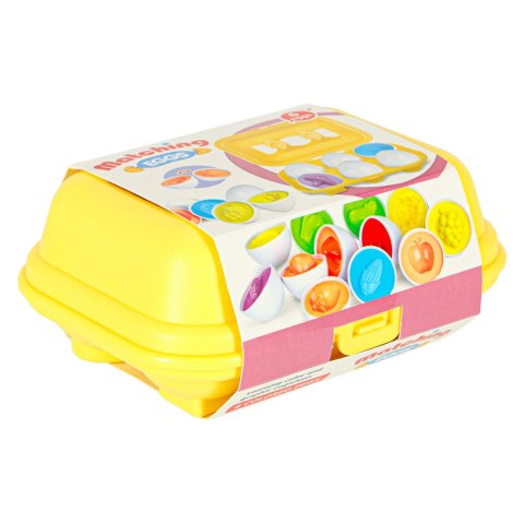 Układanka edukacyjna sorter dopasuj kształty jajka montessori owoce warzywa 6szt Kik Sp. z o. o. Sp. k.