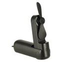 Wiatrak biurkowy wentylator mini ręczny składany wiatraczek przenośny USB czarny Kik Sp. z o. o. Sp. k.
