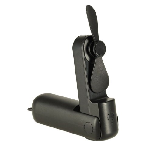Wiatrak biurkowy wentylator mini ręczny składany wiatraczek przenośny USB czarny Kik Sp. z o. o. Sp. k.