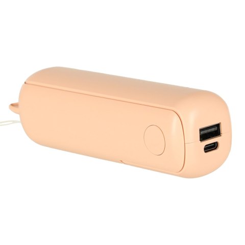 Wiatrak biurkowy wentylator mini ręczny składany wiatraczek przenośny USB różowy Kik Sp. z o. o. Sp. k.
