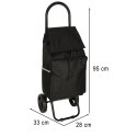 Wózek torba na zakupy na kółkach ze stelażem 95cm czarny Kik Sp. z o. o. Sp. k.