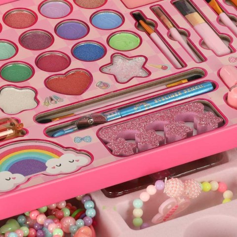 Kuferek zestaw kosmetyków do makijażu i paznokci makeup kosmetyki cienie lakiery szuflady syrenka Kik Sp. z o. o. Sp. k.