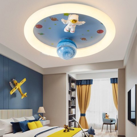Lampa LED sufitowa plafon do pokoju dziecięcego ściemniana LUMELA + pilot astronauta Kik Sp. z o. o. Sp. k.