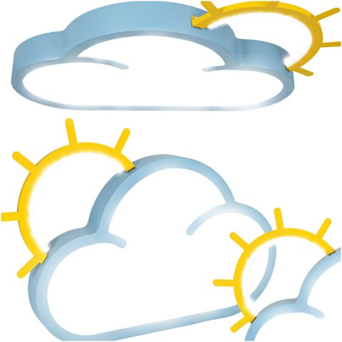 Lampa LED sufitowa plafon do pokoju dziecięcego ściemniana LUMELA + pilot chmurka niebieska Kik Sp. z o. o. Sp. k.