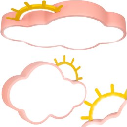 Lampa LED sufitowa plafon do pokoju dziecięcego ściemniana LUMELA + pilot chmurka różowa Kik Sp. z o. o. Sp. k.