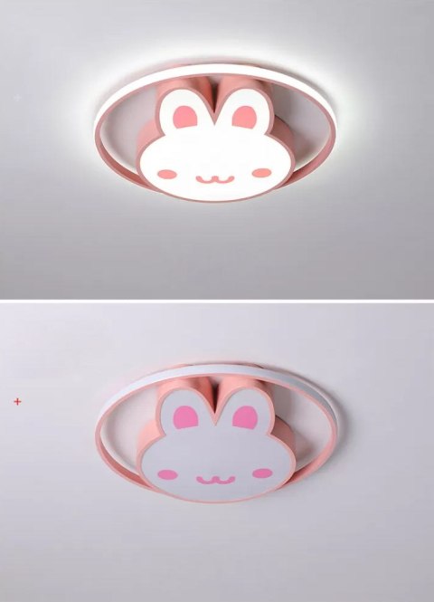 Lampa LED sufitowa plafon do pokoju dziecięcego ściemniana LUMELA + pilot króliczek Kik Sp. z o. o. Sp. k.