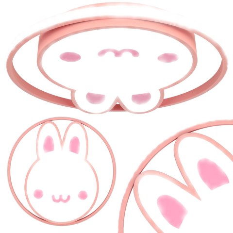 Lampa LED sufitowa plafon do pokoju dziecięcego ściemniana LUMELA + pilot króliczek Kik Sp. z o. o. Sp. k.