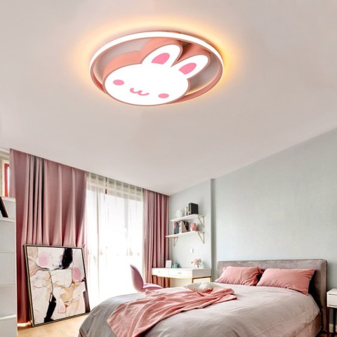 Lampa LED sufitowa plafon do pokoju dziecięcego ściemniana LUMELA + pilot króliczek Kik Sp. z o. o. Sp. k.