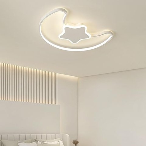 Lampa LED sufitowa plafon do pokoju dziecięcego ściemniana LUMELA + pilot księżyc biała Kik Sp. z o. o. Sp. k.