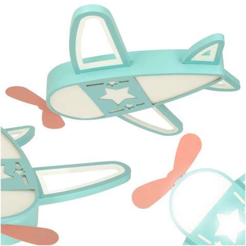 Lampa LED sufitowa plafon do pokoju dziecięcego ściemniana LUMELA + pilot samolot Kik Sp. z o. o. Sp. k.