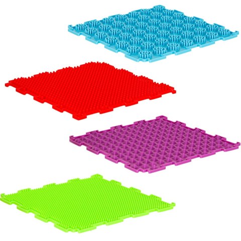 Mata sensoryczna puzzle montessori do masażu stóp 8 elementów kolorowe Kik Sp. z o. o. Sp. k.