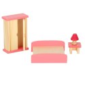 Mebelki do domku dla lalek drewniane fioletowe Kik Sp. z o. o. Sp. k.