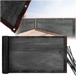 Osłona balkonowa LUARO mata maskująca siatka cieniująca na balkon taras 150g/m2 105x500cm UV Kik Sp. z o. o. Sp. k.