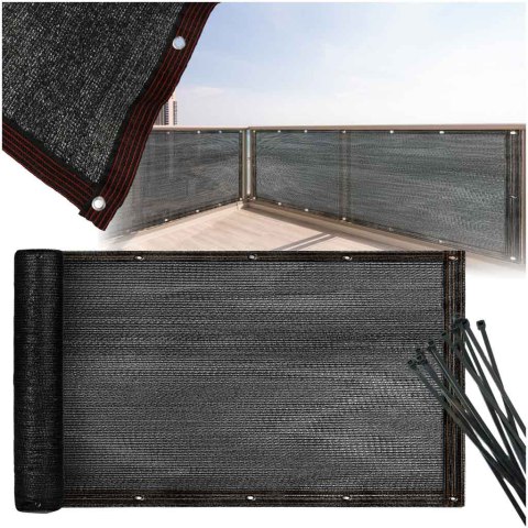 Osłona balkonowa LUARO mata maskująca siatka cieniująca na balkon taras 150g/m2 105x500cm UV Kik Sp. z o. o. Sp. k.