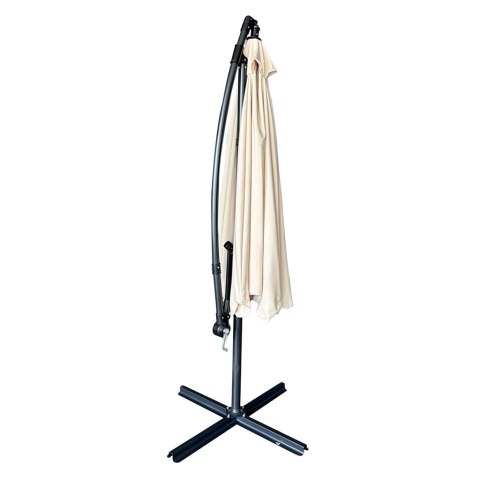 Parasol ogrodowy duży składany z wysięgnikiem 290cm beżowy Kik Sp. z o. o. Sp. k.