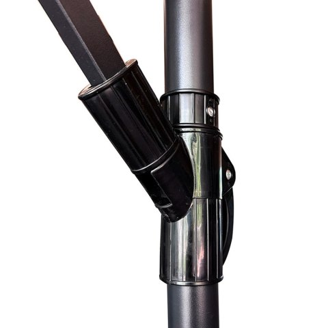 Parasol ogrodowy duży składany z wysięgnikiem 290cm czarny Kik Sp. z o. o. Sp. k.