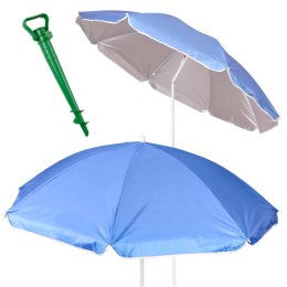 Parasol ogrodowy plażowy regulowany łamany składany UV 150cm niebieski Kik Sp. z o. o. Sp. k.