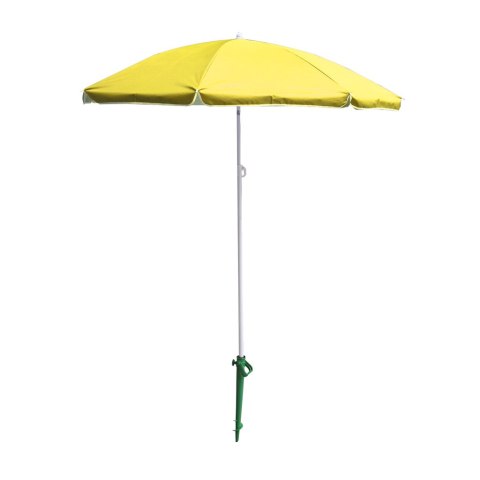 Parasol ogrodowy plażowy regulowany łamany składany UV 150cm żółty Kik Sp. z o. o. Sp. k.
