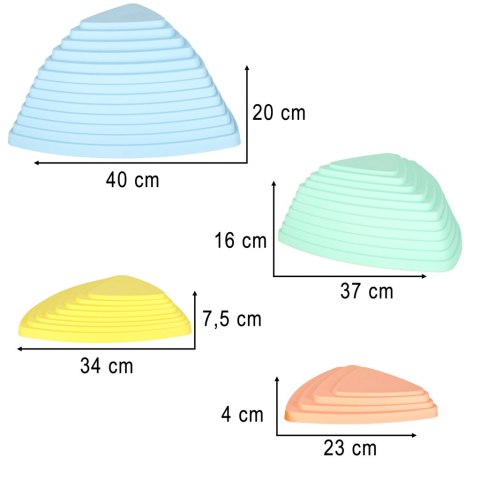 Ścieżka sensoryczna kamienie rzeczne do treningu równowagi podłoga to lawa gra 11 elementów pastelowa Kik Sp. z o. o. Sp. k.