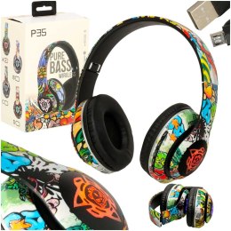 Słuchawki bezprzewodowe nauszne P35 Bluetooth LED Gaming Sport Kik Sp. z o. o. Sp. k.