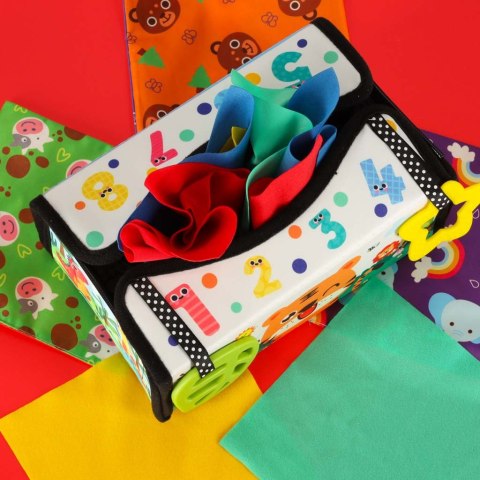 Sorter pudełko z chusteczkami sensoryczne montessori mata 2w1 Kik Sp. z o. o. Sp. k.