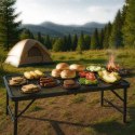 Stół stolik turystyczny LUARO kempingowy cateringowy składany 80 x 40 x 66 x 37 cm Kik Sp. z o. o. Sp. k.