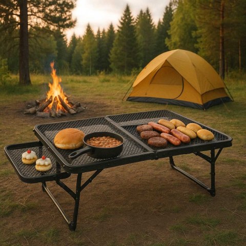 Stół stolik turystyczny LUARO kempingowy cateringowy składany 87 x 60 x 40 x 27 cm Kik Sp. z o. o. Sp. k.