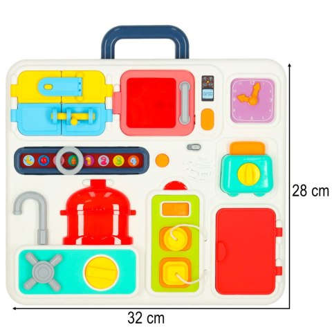 Tablica manipulacyjna sensoryczna montessori kuchnia zegar światło dźwięk Kik Sp. z o. o. Sp. k.