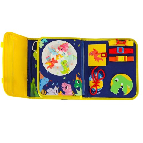 Tablica manipulacyjna sensoryczna montessori walizka plecak niebieska Kik Sp. z o. o. Sp. k.