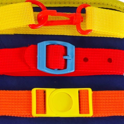 Tablica manipulacyjna sensoryczna montessori walizka plecak niebieska Kik Sp. z o. o. Sp. k.