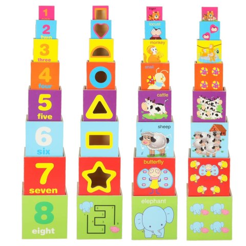 Wieża edukacyjna drewniana sorter kształty nauka liczenia 71cm XXL Kik Sp. z o. o. Sp. k.