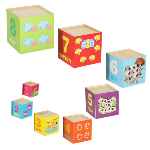 Wieża edukacyjna drewniana sorter kształty nauka liczenia 71cm XXL Kik Sp. z o. o. Sp. k.