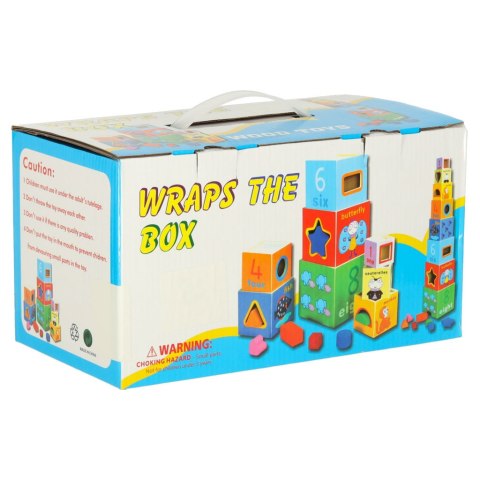 Wieża edukacyjna drewniana sorter kształty nauka liczenia 71cm XXL Kik Sp. z o. o. Sp. k.