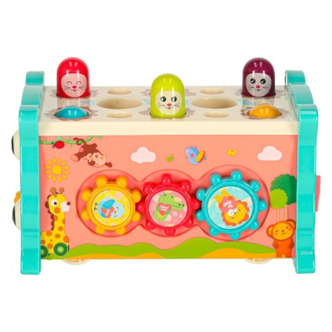 Zabawka sensoryczna wbijak dla niemowląt 8w1 Bibi-inn niebieska Kik Sp. z o. o. Sp. k.