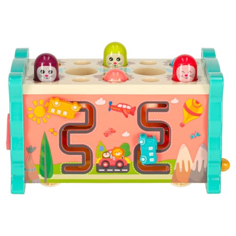 Zabawka sensoryczna wbijak dla niemowląt 8w1 Bibi-inn niebieska Kik Sp. z o. o. Sp. k.