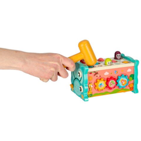 Zabawka sensoryczna wbijak dla niemowląt 8w1 Bibi-inn niebieska Kik Sp. z o. o. Sp. k.