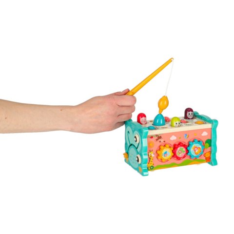 Zabawka sensoryczna wbijak dla niemowląt 8w1 Bibi-inn niebieska Kik Sp. z o. o. Sp. k.