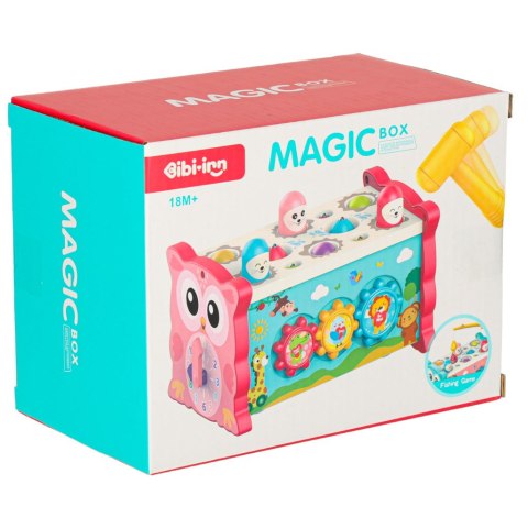 Zabawka sensoryczna wbijak dla niemowląt 8w1 Bibi-inn niebieska Kik Sp. z o. o. Sp. k.