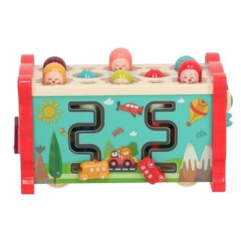 Zabawka sensoryczna wbijak dla niemowląt 8w1 Bibi-inn różowa Kik Sp. z o. o. Sp. k.