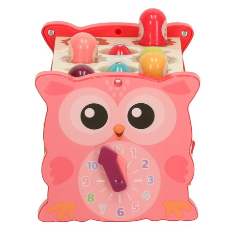 Zabawka sensoryczna wbijak dla niemowląt 8w1 Bibi-inn różowa Kik Sp. z o. o. Sp. k.