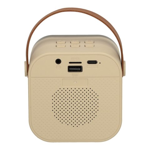Zestaw do karaoke 2 mikrofony + głośnik przenośny BLUETOOTH USB LED beżowy Kik Sp. z o. o. Sp. k.
