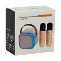 Zestaw do karaoke 2 mikrofony + głośnik przenośny BLUETOOTH USB LED beżowy Kik Sp. z o. o. Sp. k.